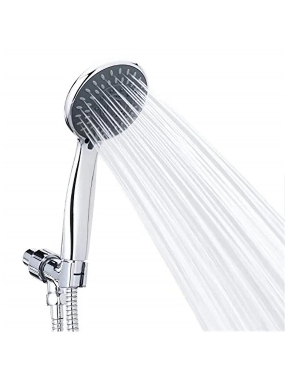 Handheld Shower Head High Pressure 5-Settings with Hose Chrome